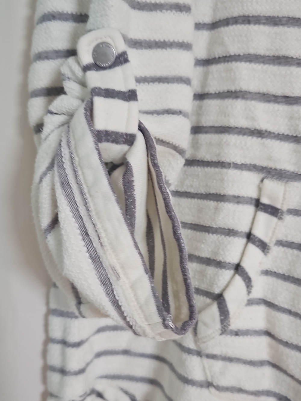 Calvin Klein White with Gray Striped Cowl-Neck Pullover - Picture 3 of 7